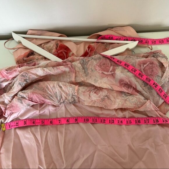 Vintage Y2K Andy The-Anh Midi Floral Slip Dress Size 8 - Picture 8 of 9